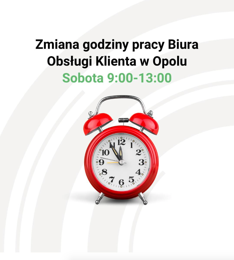 Nowe godziny pracy