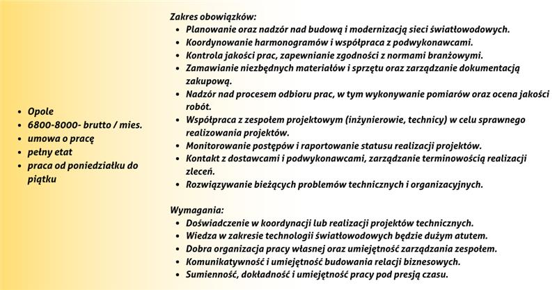 Koordynator ds. inwestycji